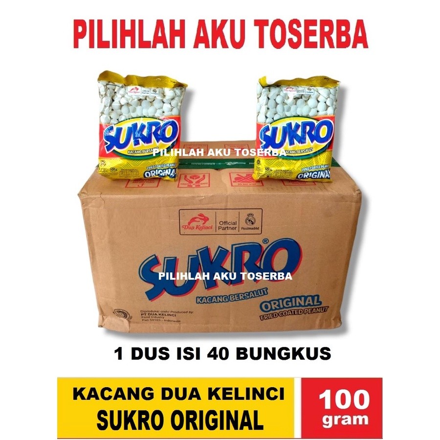 

DUA KELINCI KACANG SUKRO ORIGINAL - ( HARGA 1 DUS ISI 40 BUNGKUS )