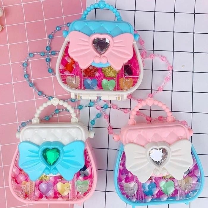 Mainan Makeup Anak Perempuan Make Up Kit Set Alat Rias Kosmetik Aman - Tas Make Up