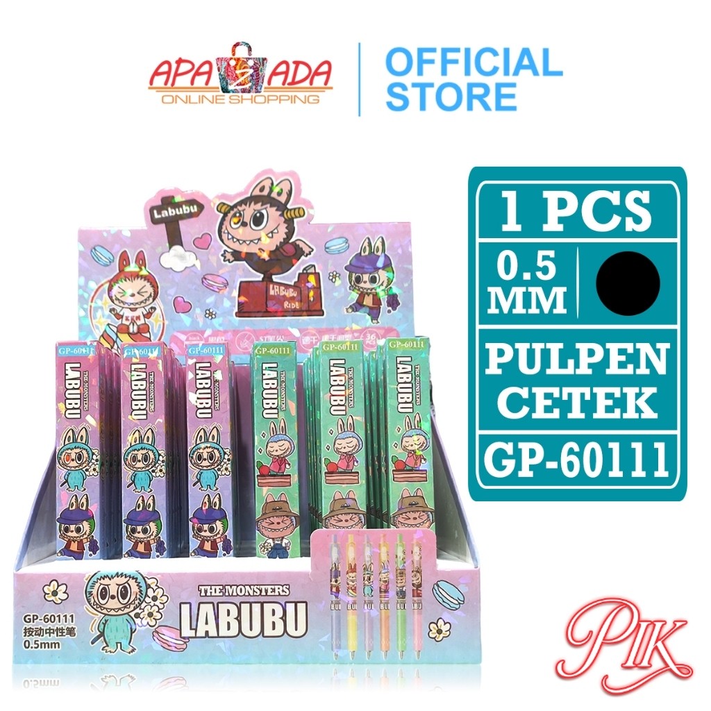 

Gel Pen / Pulpen Gel 0.5mm Satuan [1 Pcs] / Pena Cetek Blind Box Labubu GP-60111