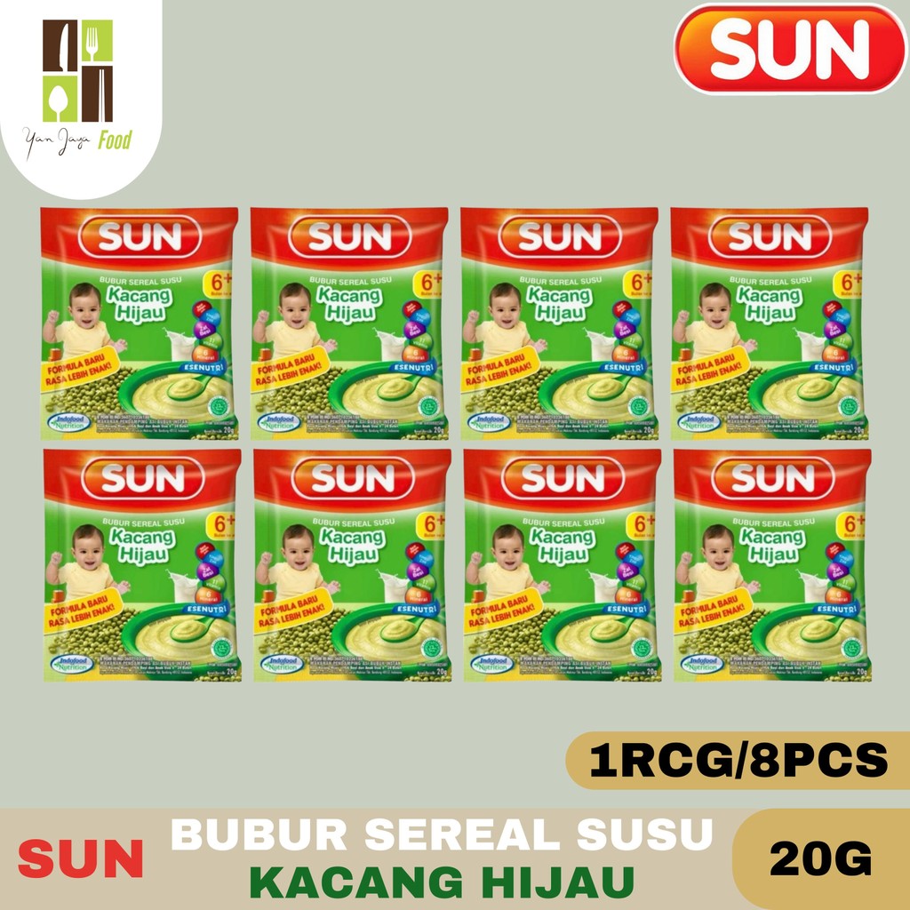 

Classica2106 Sun Bubur Sereal Susu 20G - 1 Rcg/8Pcs / Rasa Kacang Hijau / Pisang Susu / Ubi Ungu /