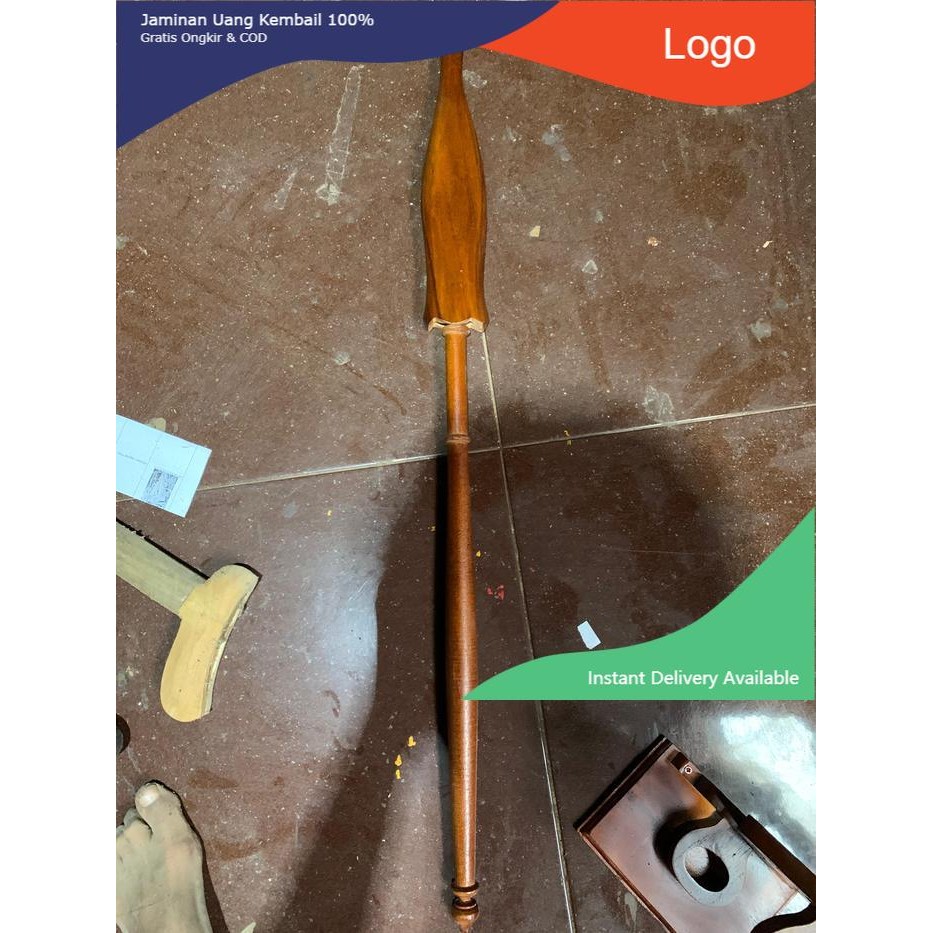 warangka tombak dan deder panjang 80 cm termurah finishing bk Keris sengkelat majapahit mataram kart
