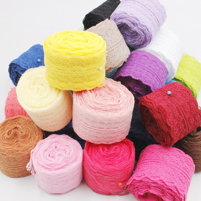 

10Meters/Lot Width 45mm Lace Ribbons DIY Apparel Sewing & Fabric Lace Trimming Colorful Lace Tape
