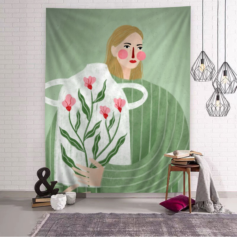 

1pcs Fashion Girls Wall Dormitory Wall Hanging Sheet Hanging Tarot Hippie Wall Tapestry Room Tapestry Living Room Tapestry