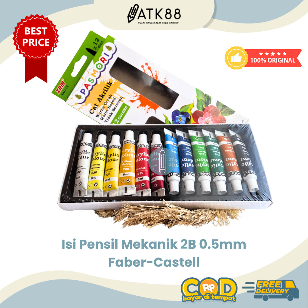

[ATK88] Cat Acrylic ZRM 6 Ml 12 Warna ZAC-12 Cat Acrilic ZRM 6ml Cat Akrilik
