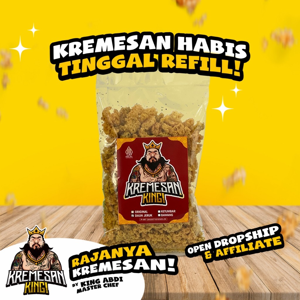

PROMO !!! Kremesan King Abdi - Rajanya Kremesan (Kemasan Refill)