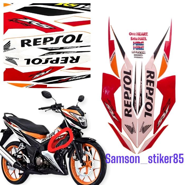 Stiker Stripping Motor Honda Sonic 150 RS RS 150R 2015 2016 Repsol Full Body Lis Standar Berkualitas