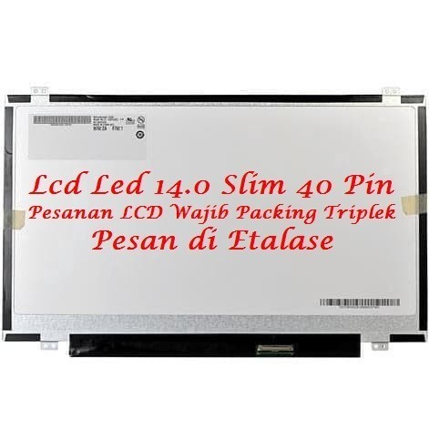 LCD 14.0 SLIM 40 PIN ASUS A450 A455 A455L A455LA A455LB A455LD ASUS X450C X450J X401U A450L A450C A4