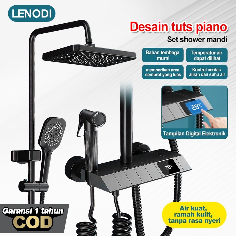 Lenodi  Shower Kamar Mandi Panas Dingin /  LED-Shower-Shower set/4 Fungsi Kran Panas Dingin/sower se