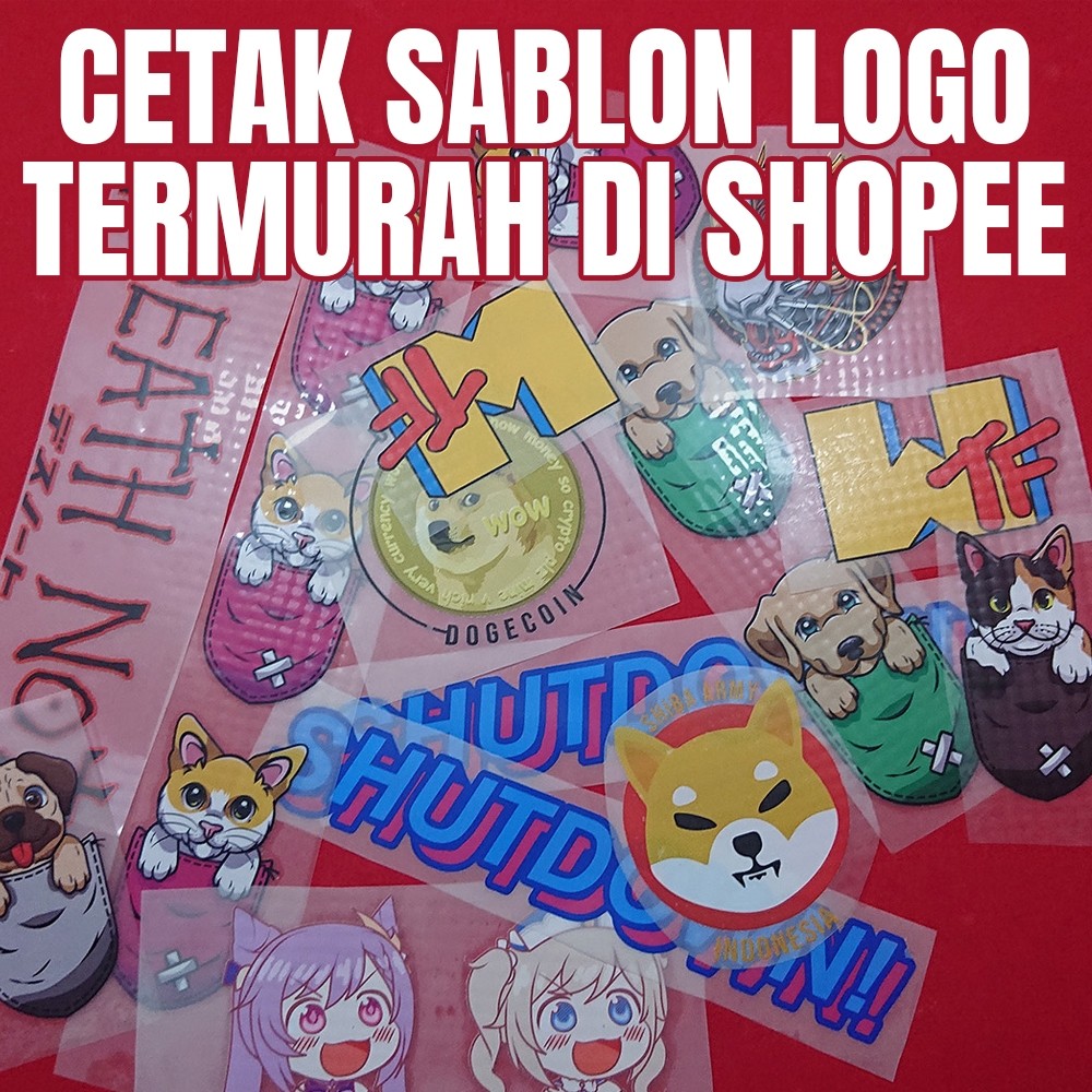 Sablon Logo Satuan / Sablon Gambar Custom Satuan / Sablon DTF / Sablon Custom Logo Bola / Sablon Log