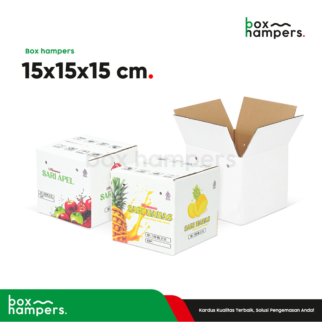 

Box 15X15X15 (12x120 ml KOTAK) Kardus/Karton/Kemasan/boxamdk/amdk/hampers/normal/tinggi15
