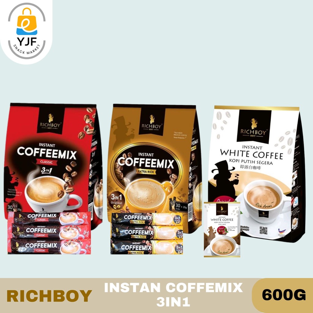 

Richboy Coffemix 3 in 1 600g - 1 PACK / Classic / Extra Rich / White Coffe / Kopi Instan / Import Malaysia / Minuman Serbuk Kopi