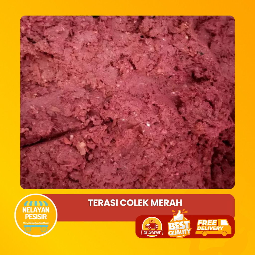 

Terasi Merah Colek Siap Santap Pedas Gurih Tanpa Bahan Pengawet Tambahan Kiloan Murah