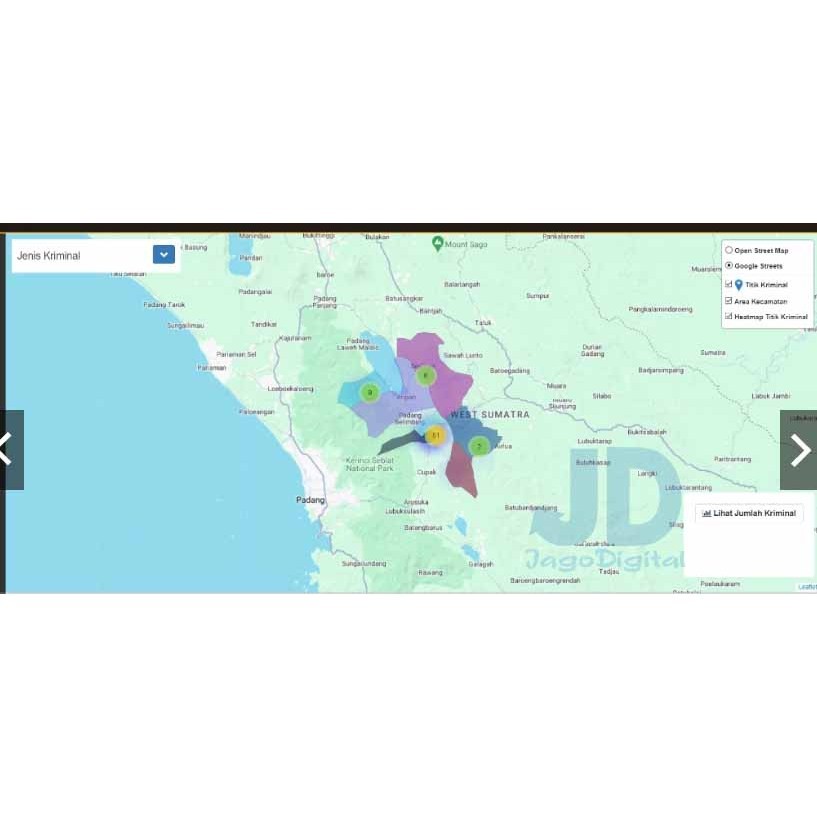 Aplikasi Sistem Informasi Geografis ( GIS ) pemetaan kasus berbasis web