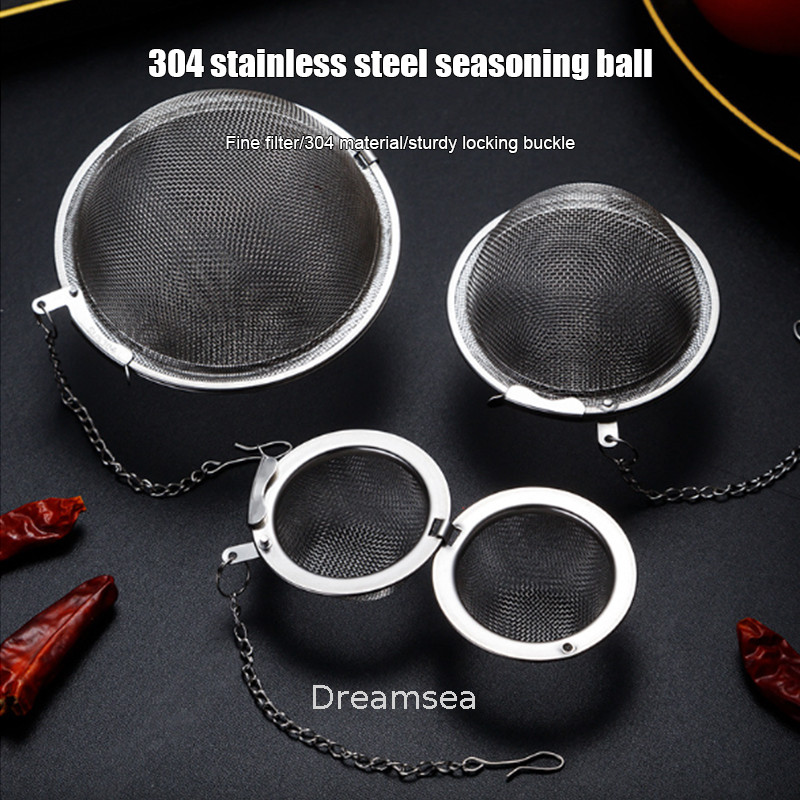 

Kitchen Halogen Material Ball Hot Pot Spiced Seasoning Ball 304 Stainless Steel Tea Strainer