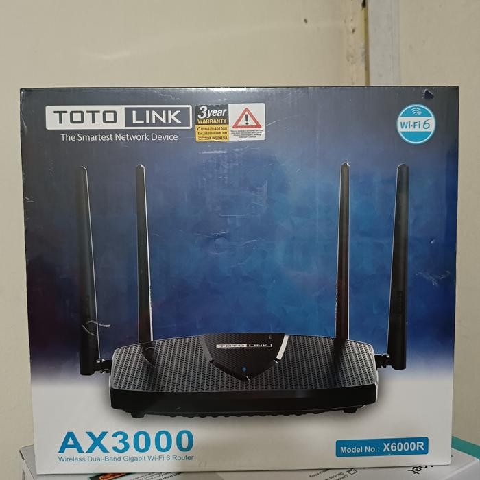 Router TOTOLINK X6000R AX3000 Dual-Band Wifi 6 Router - Second Like New