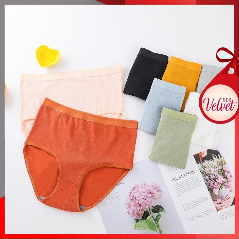 RV® CD Celana Dalam Cangcut Wanita Sejuk Pakaian Dalam Wanita High Waist Sexy 1092