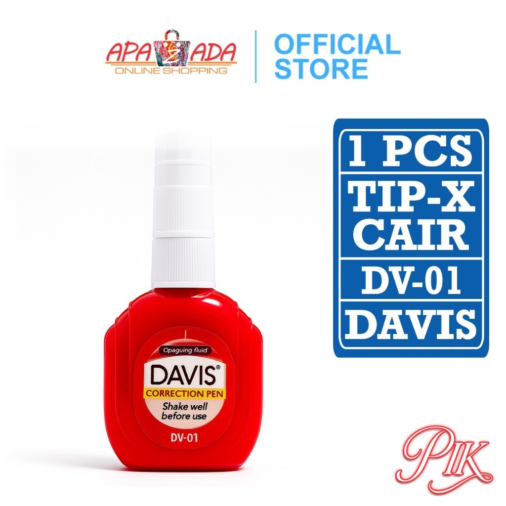 

Correction Fluid Merah Davis / Tip Ex Cair / Tip X Correction Pen DV-01