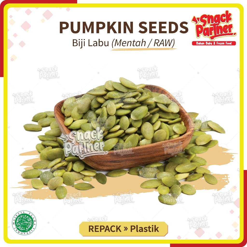 

PUMPKIN SEEDS (RAW / ROASTED) Repack 1 KG - Biji Labu Kupas Mentah Panggang Seed Organic Organik Healthy Food 1KG