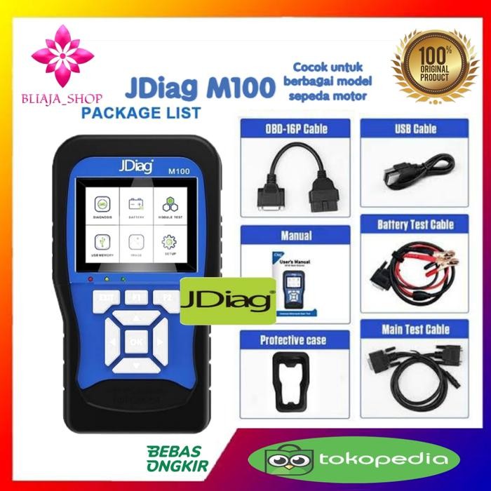 JDiag M100 Motor Diagnostic Scanner OBD2 Motor Scaner Motor Injeksi - M100-ONLY