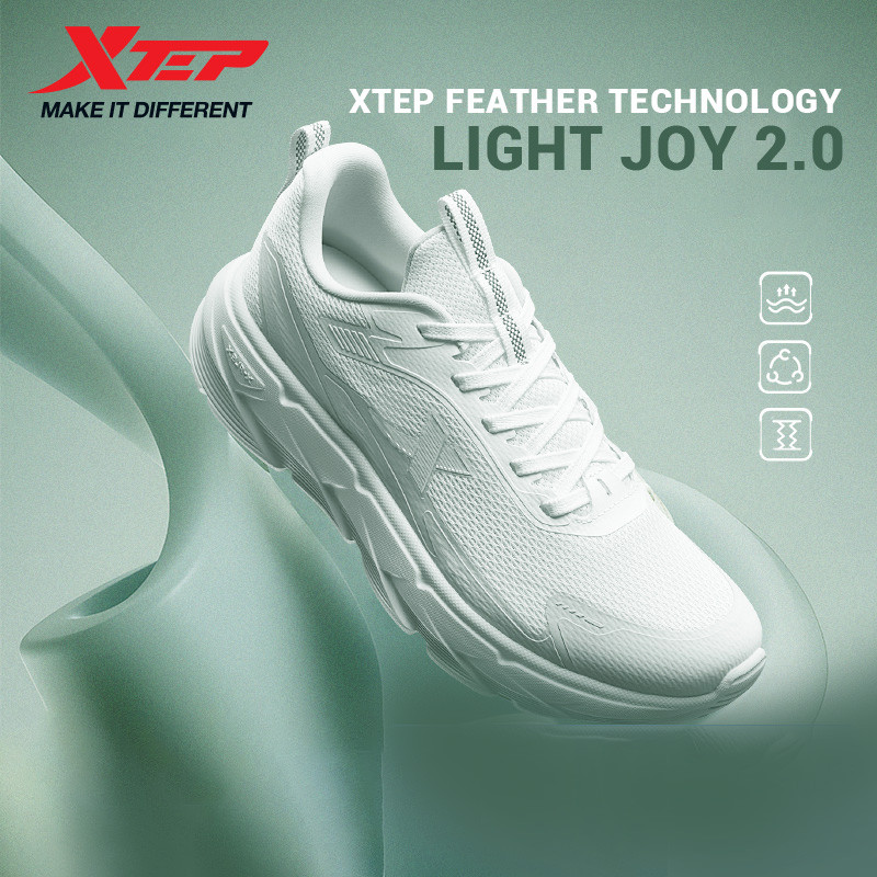 Xtep Men's Running Shoes 2025 Summer Lightweight Mesh Comfortable Breathable Shock-absorbing Non-sli
