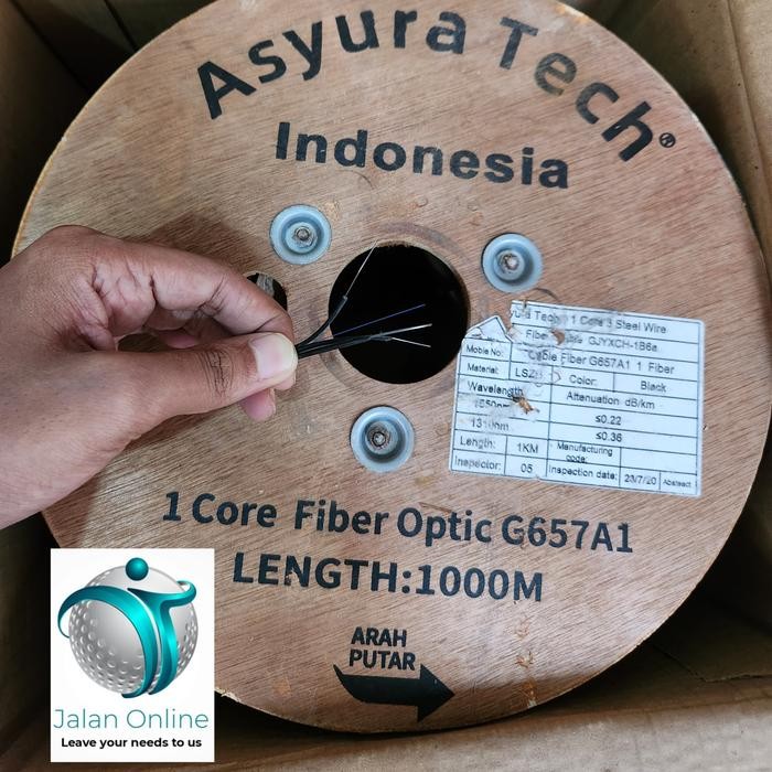 kabel fiber optic dropcore 1 core 3 seling AsyuraTech 1core 3seling
