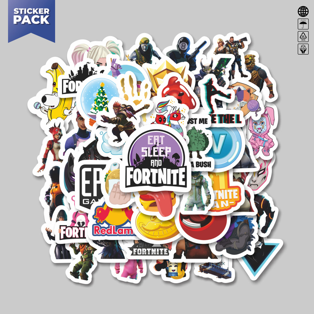 

[100PCS]Stiker Pack Stiker Kartun Fortnite Stiker Aesthetic Vinyl Anti Air Dekorasi Sticker Laptop Buku Journal Koper Helm Casing HP Gitar Helm Skateboard
