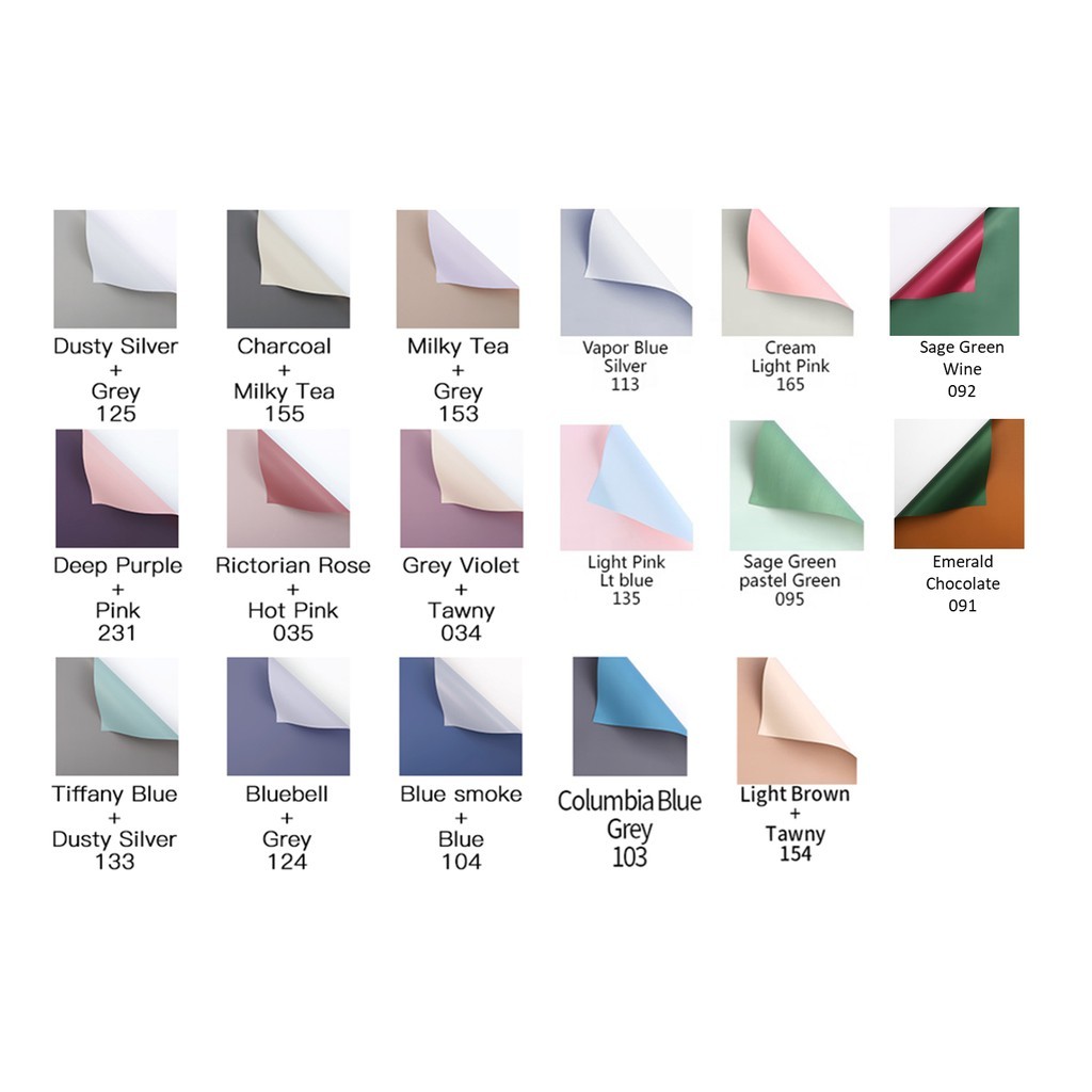 

BICOLOR CELLOPHANE part 1 (LEMBARAN; 58 x 58 cm) - Kertas Bunga Wrapping Paper