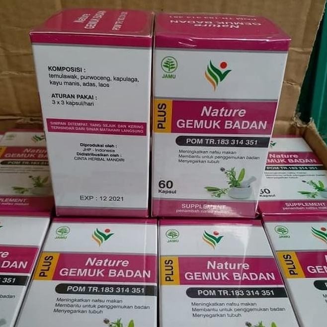 produk BPOM,,bisa(COD).. Obat Penggemuk Badan Nature Gemuk Badan Naik 10kg Dalam Seminggu Permanen T