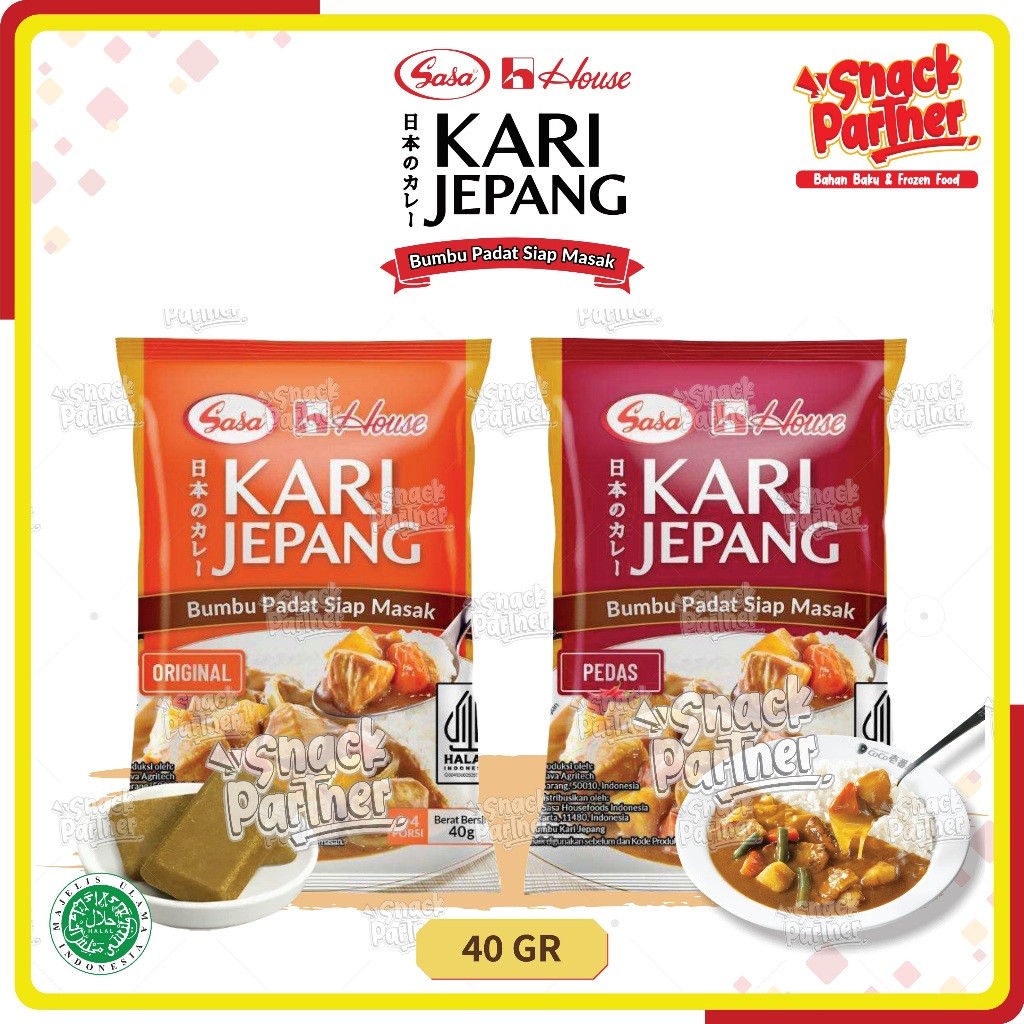 

SASA HOUSE KARI JEPANG 40 GR - Japanese Curry Roux Paste - Bumbu Kare Japan Padat Siap Masak