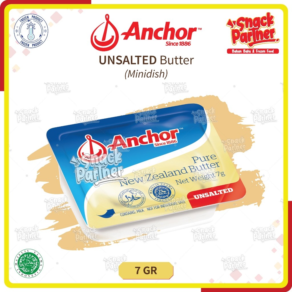 

(DISARANKAN PENGIRIMAN INSTANT) ANCHOR UNSALTED BUTTER 7 GR (1 PCS) - MINIDISH Mentega Mpasi (BACA DESKRIPSI)