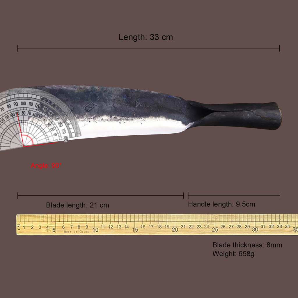 Japanese hand forged sharp straight knife, outdoor logging knife, jungle  opping knife, tool knife, 