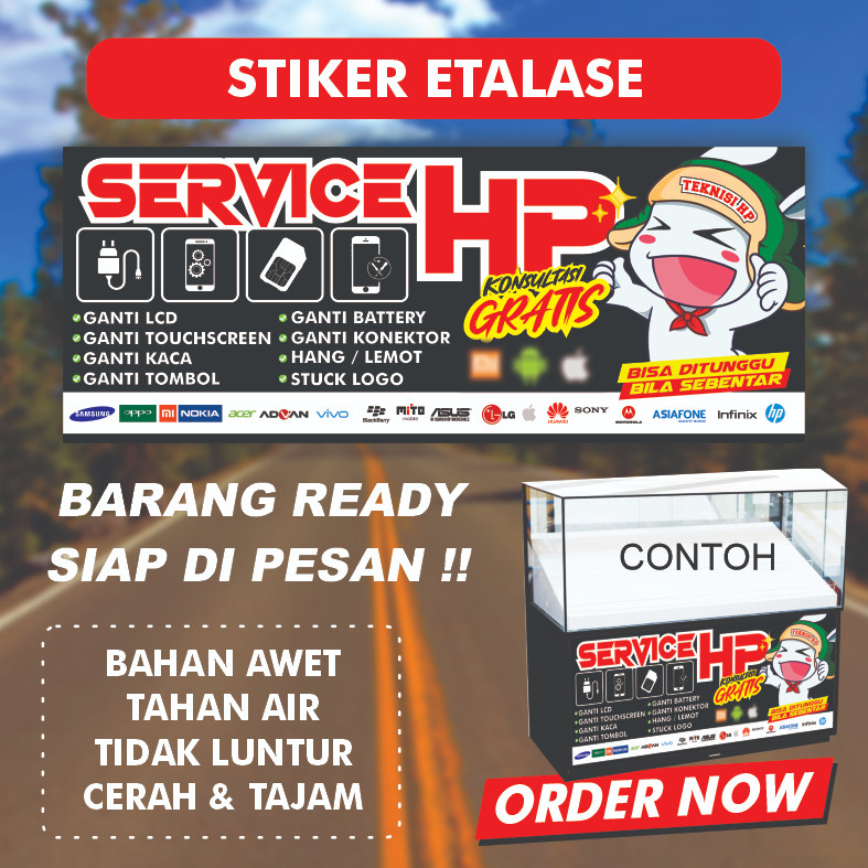 

BEST SELLER Stiker Etalase Konter Bahan Awet Anti Luntur Gambar Tajam Daya Rekat Kuat