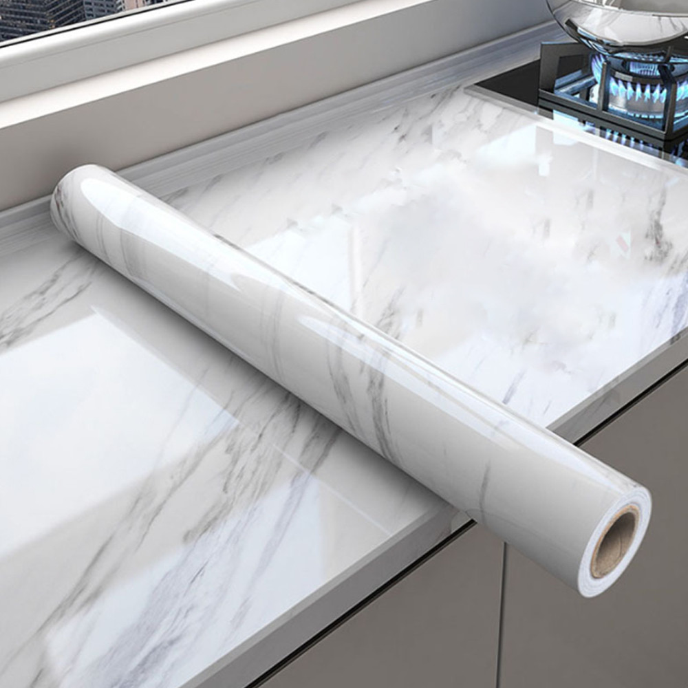 

55cm Marble Self Adhesive Wallpaper Vinyl Contact paper PVC Waterproof Wall Stickers For Livingroom Kitchen Home Decor Film ﻿