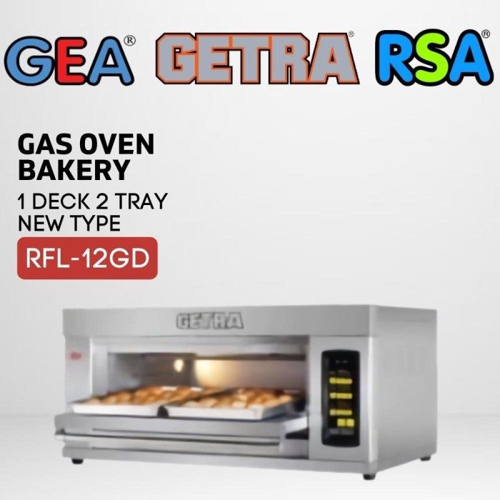 Oven Gas Deck GETRA RFL-12GD Oven Pemanggang Roti 1 Deck 2 Tray