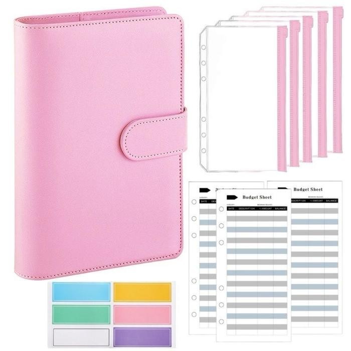 

AHHA SET LENGKAP Binder A6 - 6 Ring Budgeting Planner Nabung Value Pack Murah Foto Paper - Pink Saving, Tabungan Plus
