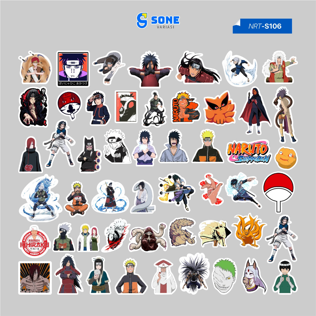 

Stiker Anime Naruto Paper Vinyl Waterproof Dekor Sticker Pack Laptop Helm Casing Hp Diary Book Journal