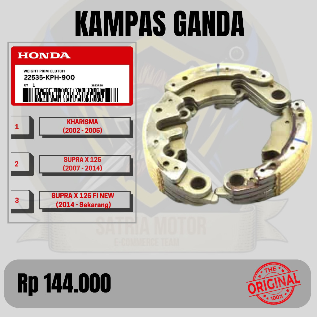 Kampas Kopling Ganda – Kharisma, Supra X 125, Supra X 125 FI-ORIGINAL AHM