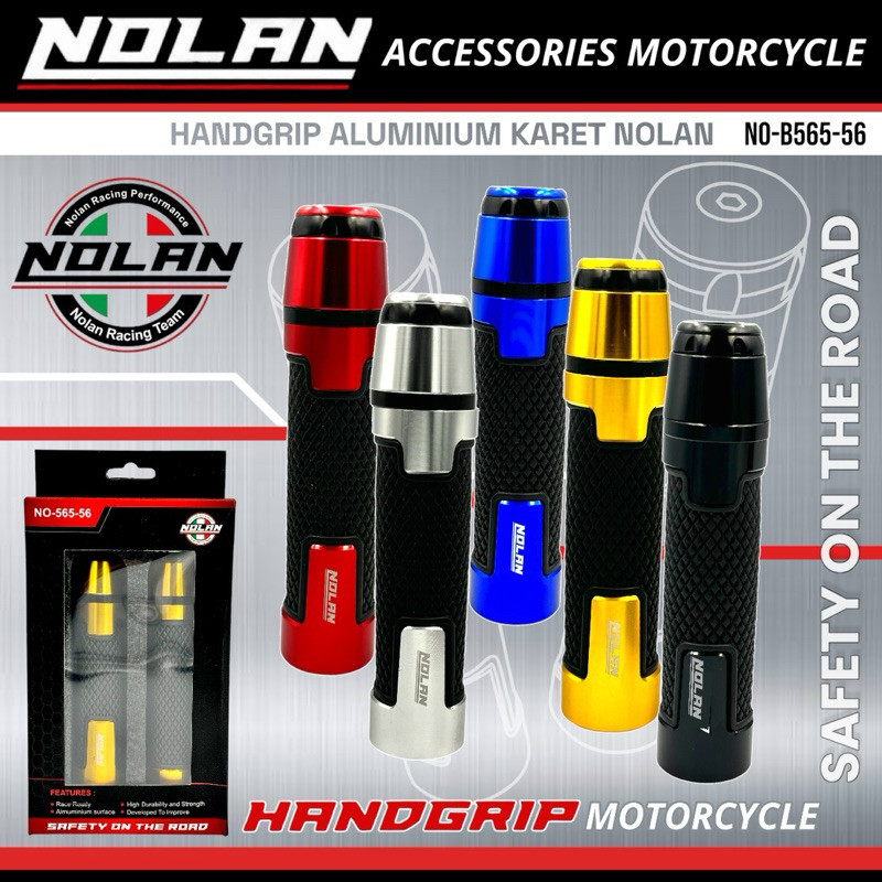 HANDGRIP NOLAN GRIP ALUMINIUM COLOR Plus Karet Gerigi FJL