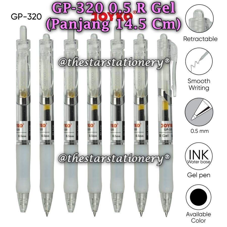 

(1 Biji) GROSIR Gelpen JOYKO GP-320 R Gel 0.5 mm / Gel Pen Pulpen Pena Joyko GP-320 R Gel (1 Biji)