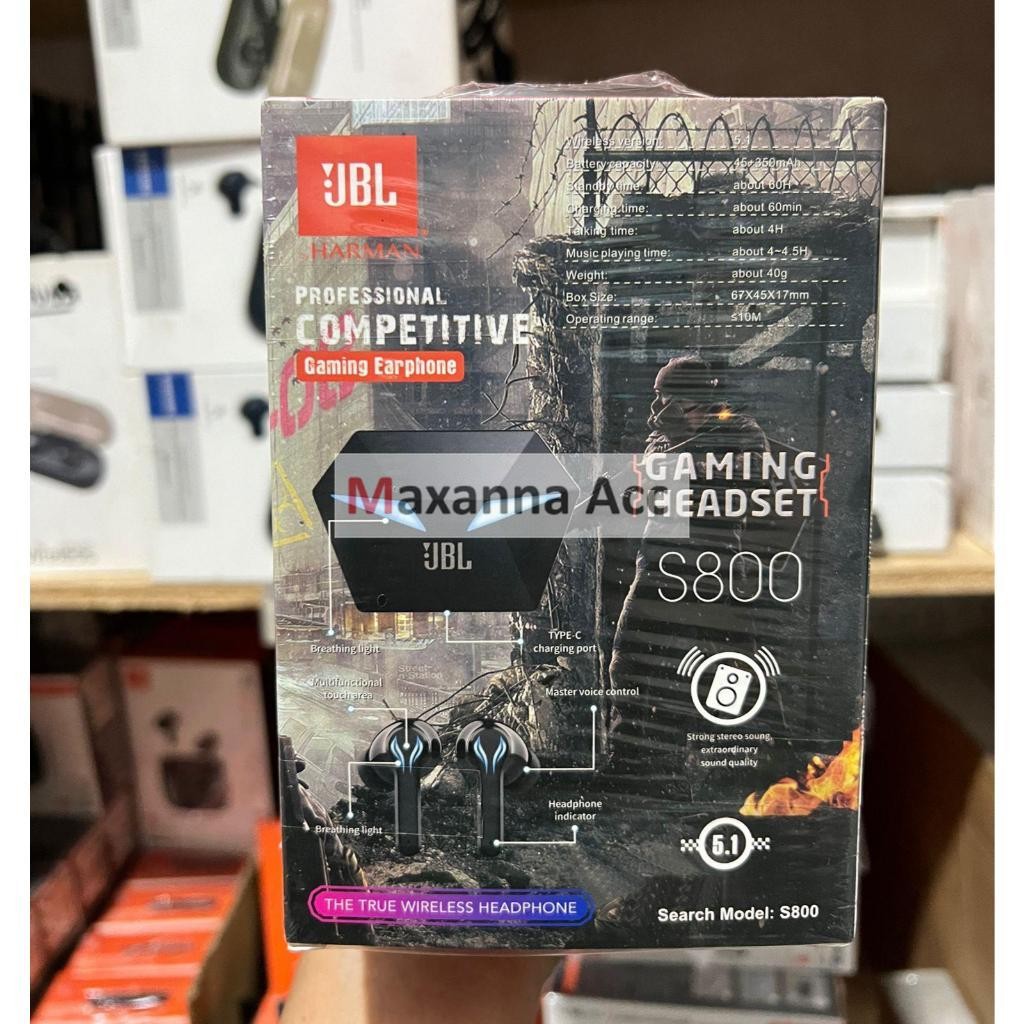 [MAXANNA] Hf bluetooth TWS Gaming JBL S800 / hensed bluetooth