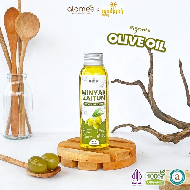 

ALAMEE Minyak Zaitun Untuk Diminum Olive Oil Extra Virgin Organic Organik Murni Asli Masak EVOO madinah
