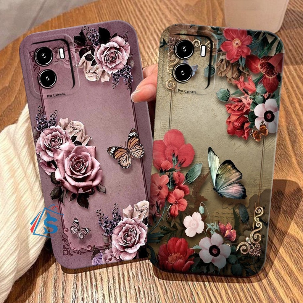 [SHARK CASE] Softcase Vivo Y15S Y01 Y15A Y01A Y91C Y1S Y16 Motif Bunga Cantik - Casing Vivo - Case V