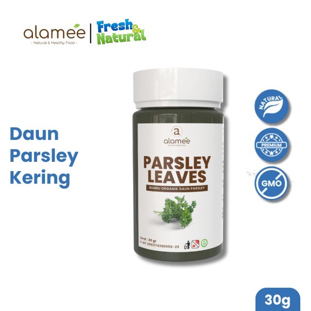 

ALAMEE Parsley Kering Dried Persley Flakes Daun Peterseli Leaves Bumbu Dapur Garnish Organik 30g fresh and natural