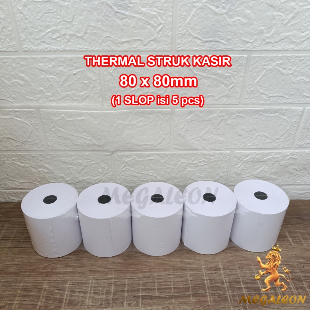 

Kertas Thermal Struk 80x80 Paper Roll Kertas Struk Kertas (SLOP isi 5)