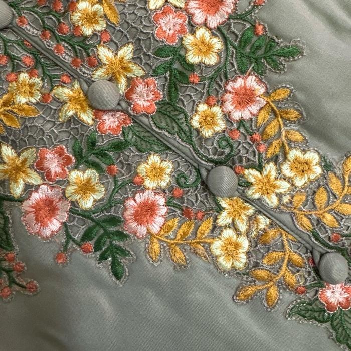“Motif Bunga Daun” KEBAYA NAYLA ENCIM BORDIR BAHAN TOYOBO - coksu, M