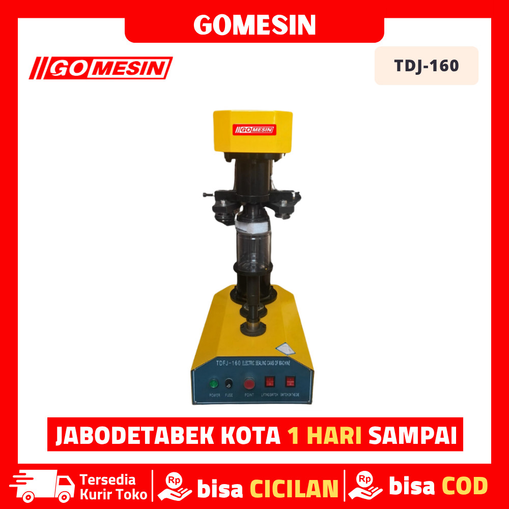 GOMESIN TDFJ-160 Can Sealer Machine Tutup Botol Kaleng Pet Can Sealer Original
