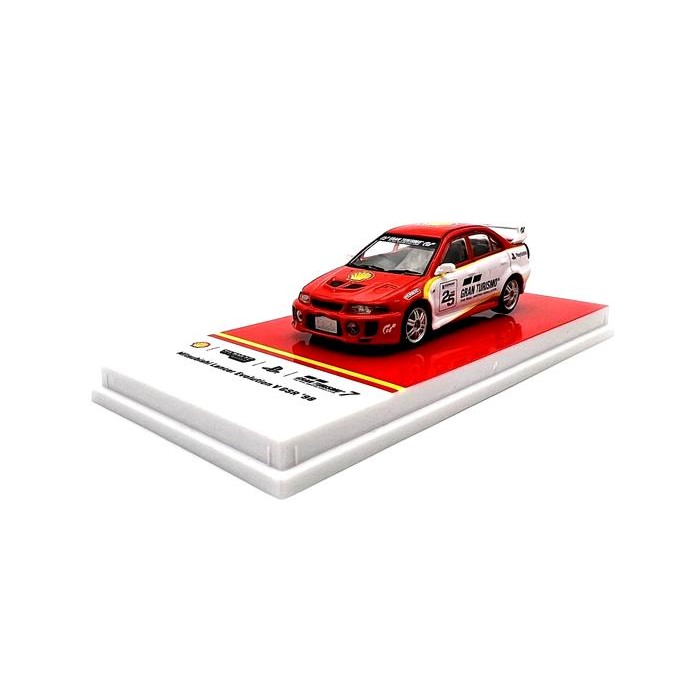 TARMAC WORKS JDM Collection x Shell x Grand Turismo 7 Mitsubishi Lancer Evolution V GSR '98