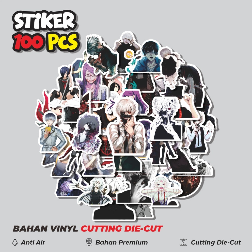 

Terbaru! 50 pcs Stiker Anime Tokyo Ghoul Dekorasi Lucu Kreatif untuk Notebook, Skateboard, HP