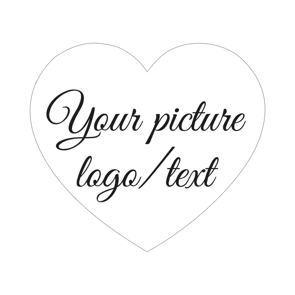 

96pcs Heart-shaped Stickers Customized Boxes Tags Your Text Logo Picture Handmade Personalized Wedding Birthday Party Favor
