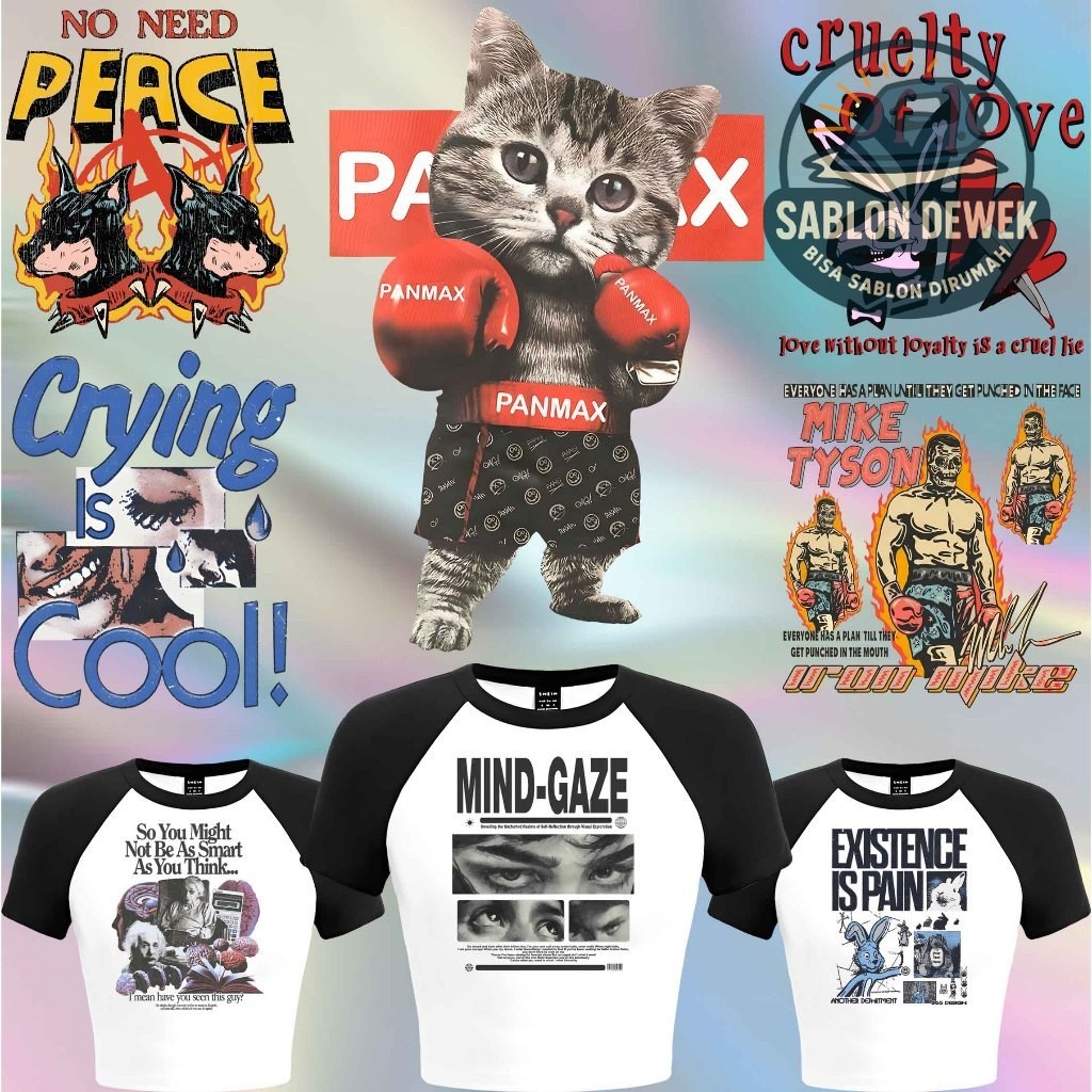 

SABLON STICKER DTF UKURAN 19CM TEMA RANDOM 13